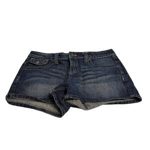 Women's Y2K So Denim Jean Shorts w/ Button Pockets 3" Inseam